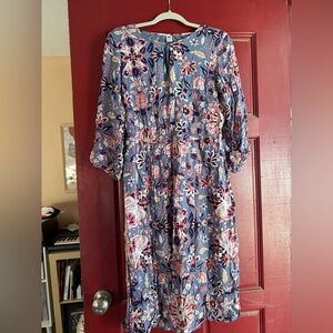 Old Navy Floral Blue Dress | medium